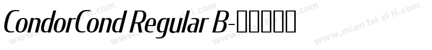 CondorCond Regular B字体转换